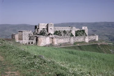 General view of the fortress of Krak des Chevaliers, c.1143